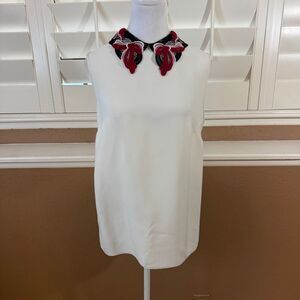 Miu Miu White Crepe Sleeveless Blouse Sz M Indie Sleaze Dollette Quiet Luxury